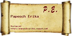 Papesch Erika névjegykártya
